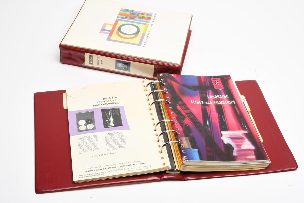 Set of 2 Kodak Photographic Notebooks 1950s/60s-Binder (Color Data / Advanced Data)