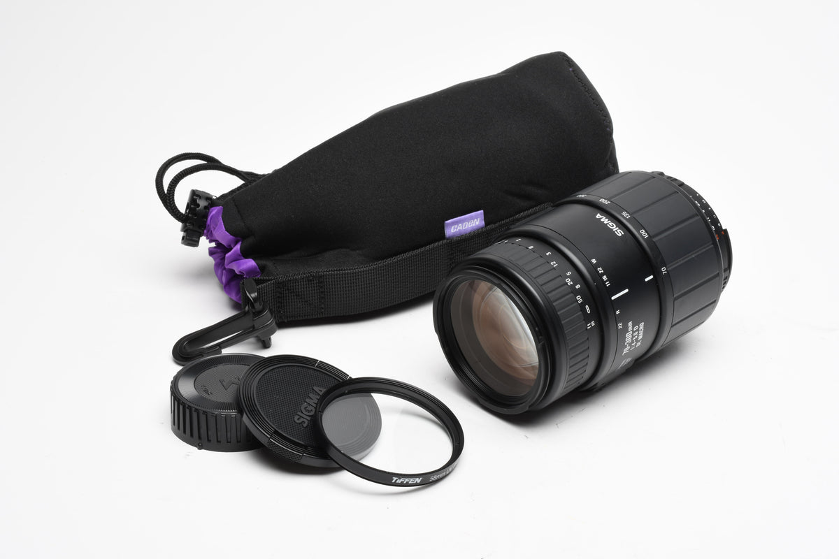 Sigma AF 70-300mm f4-5.6D DL Macro for Nikon, UV, Pouch, *Read