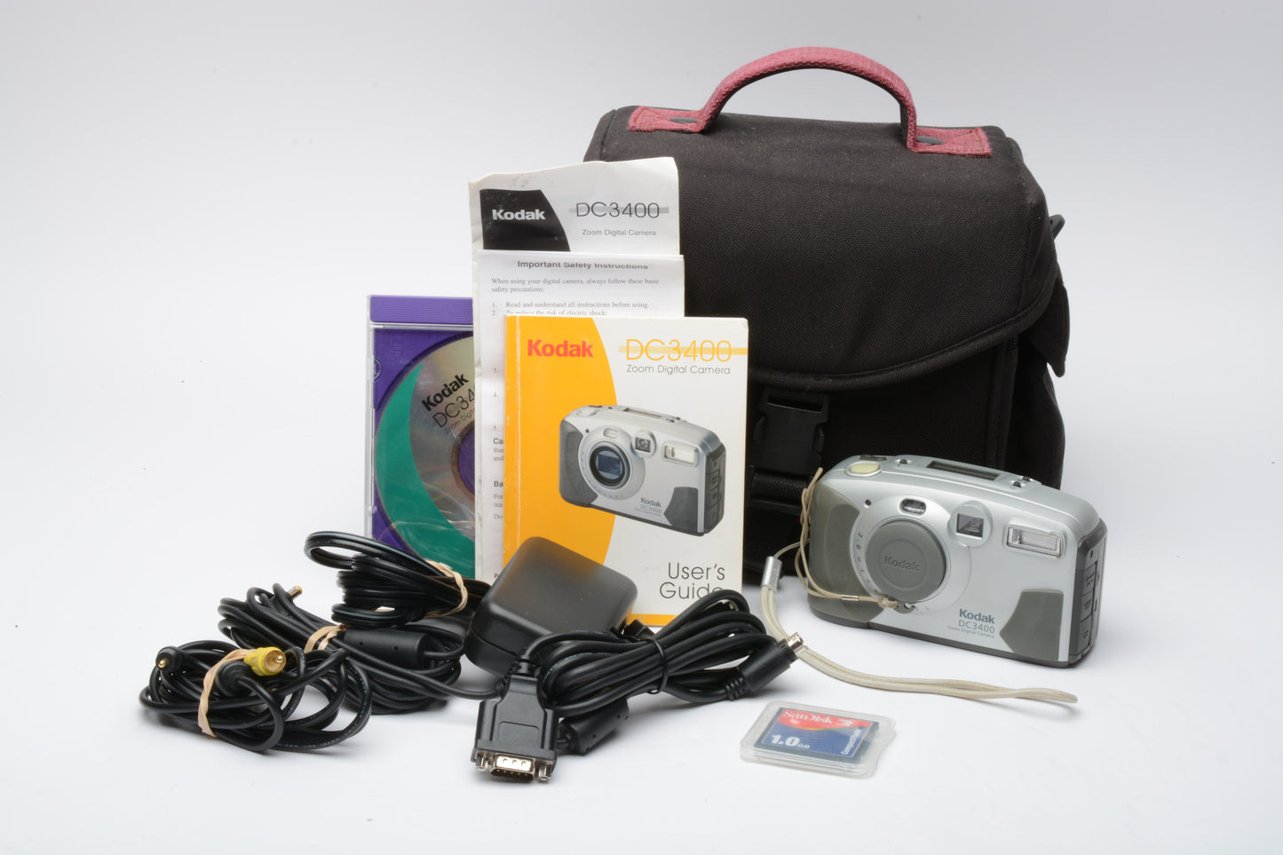 Kodak DC3400 2MP Digital Point&Shoot, Case, Tested, Great