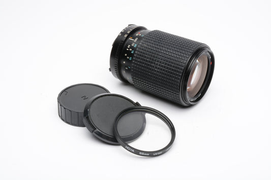 Tokina 35-135mm f3.5-4.5 zoom lens for Nikon F Ai-S Mount, caps + UV