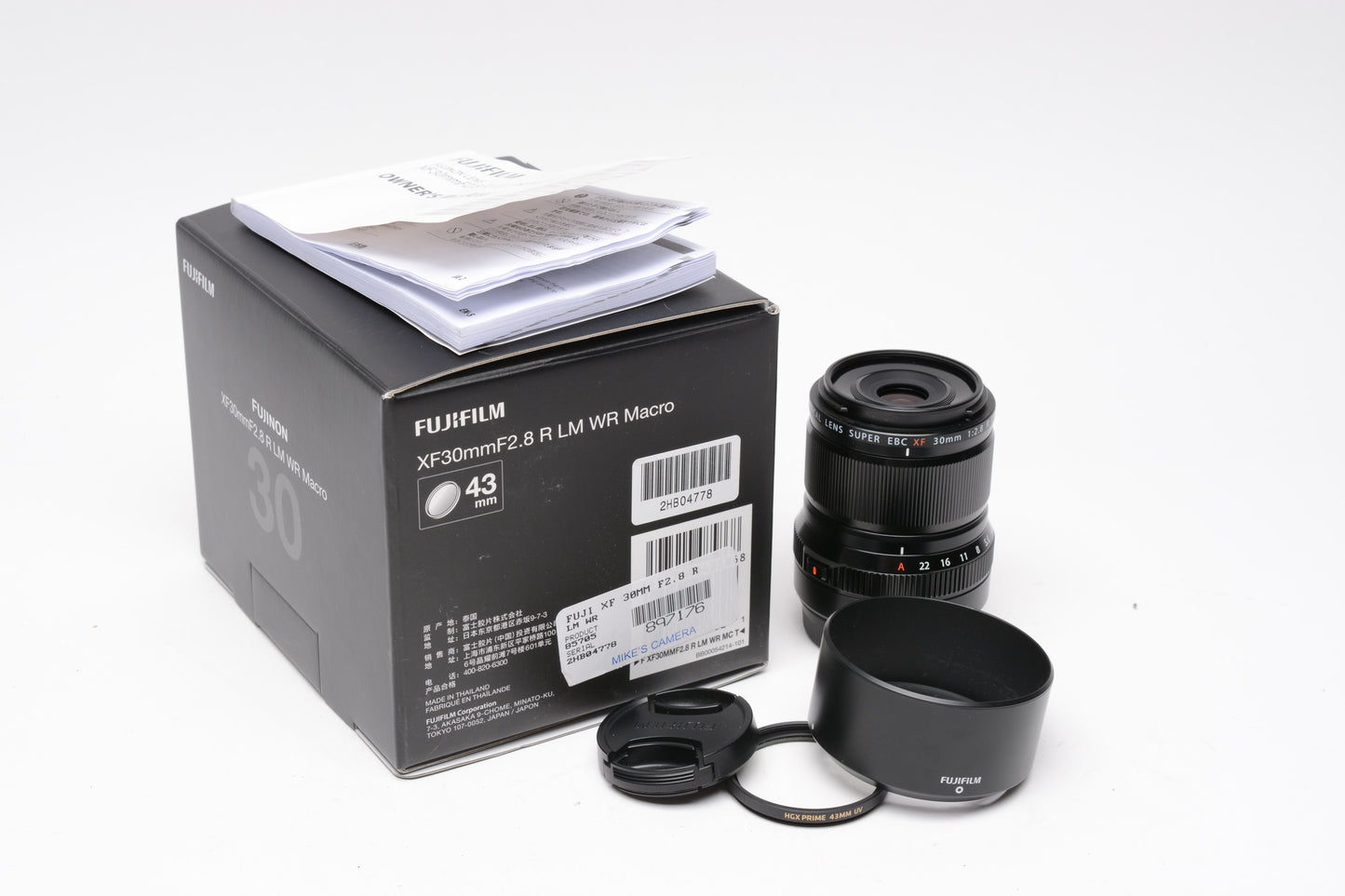 Fujifilm Fujinon XF 30mm f2.8 R LM WR Macro, Mint, Boxed + UV