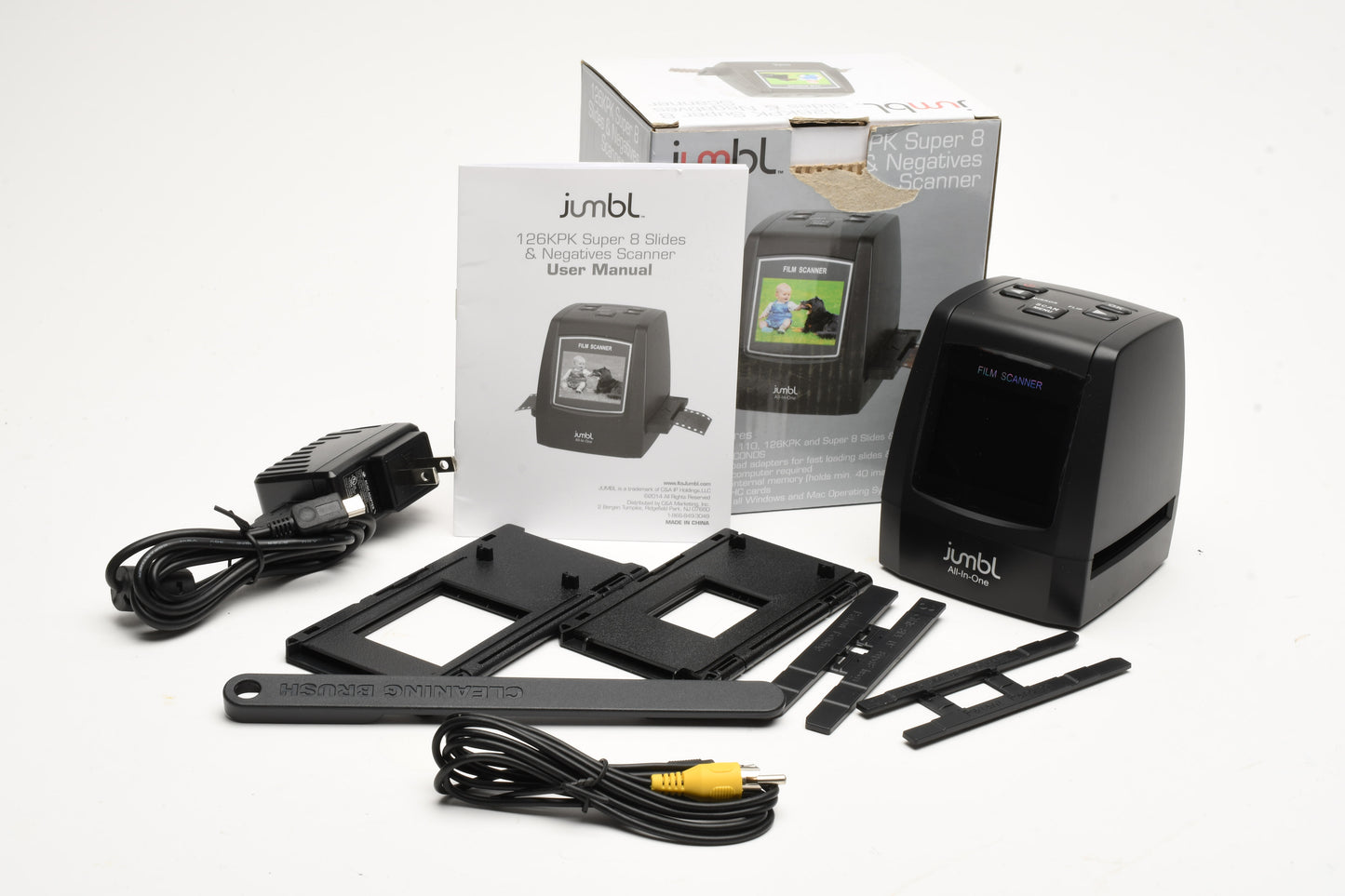 Jumbl 126KPK 22MP Film Scanner, 5" Display, HDMI, for 35mm Film & Slides, Boxed