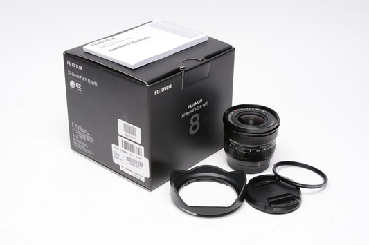 Fujifilm Fujinon XF 8mm f3.5 R WR, Mint, Boxed + UV