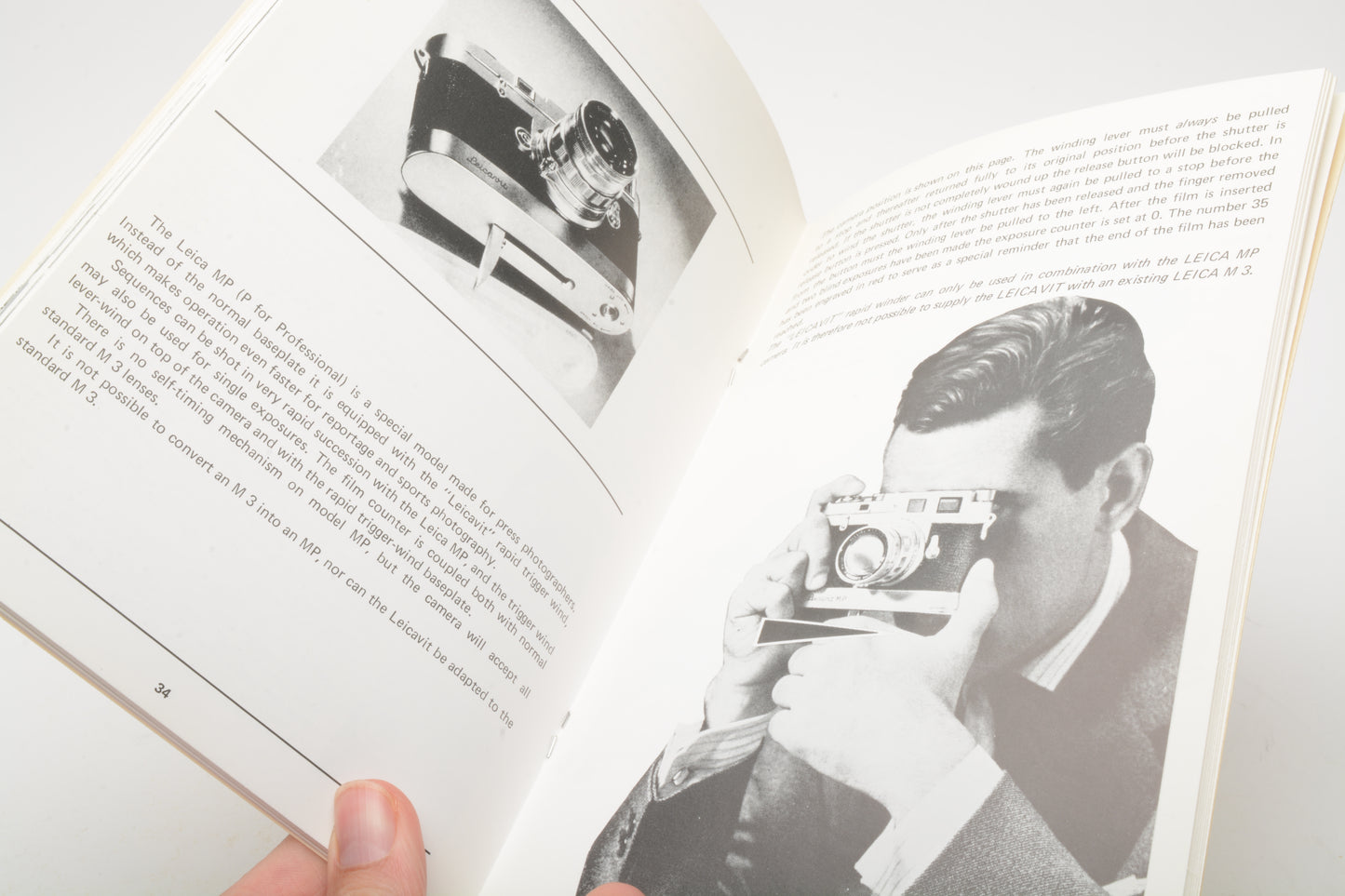 Leica Models M1, 2,3,4  Instructions book, Very clean, 67 pages