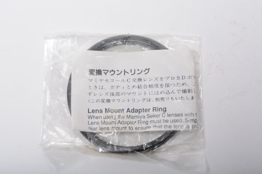 Mamiya Lens Mount Adapter Ring (C Lens To Pro SD/RZ), New