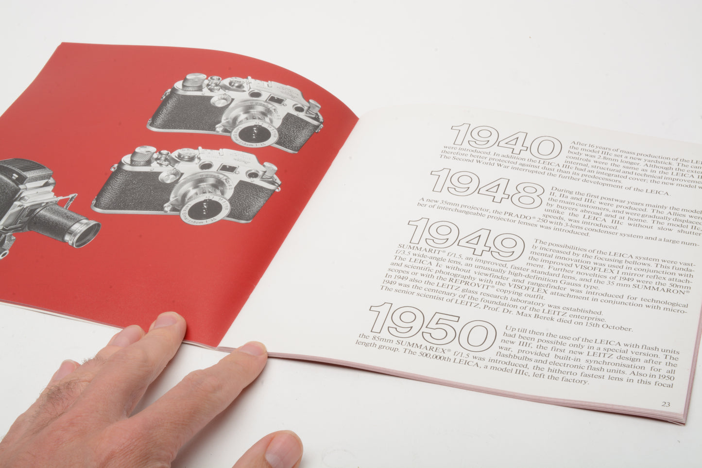 Small Leica Chronicle book, The development since 1914 63 pages