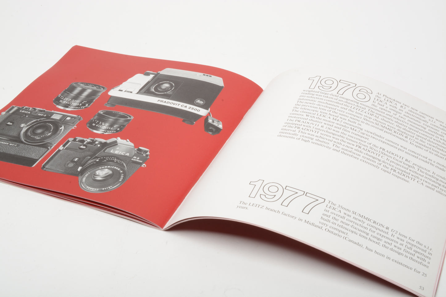 Small Leica Chronicle book, The development since 1914 63 pages