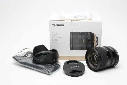 Tamron SP 24-70mm f2.8 Di VC USD lens for Nikon AF, boxed, USA Version
