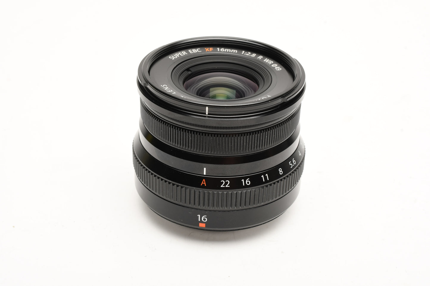 Fujifilm Super EBC XF 16mm f2.8 R WR Aspherical lens, X Mount + Hood, Mint-