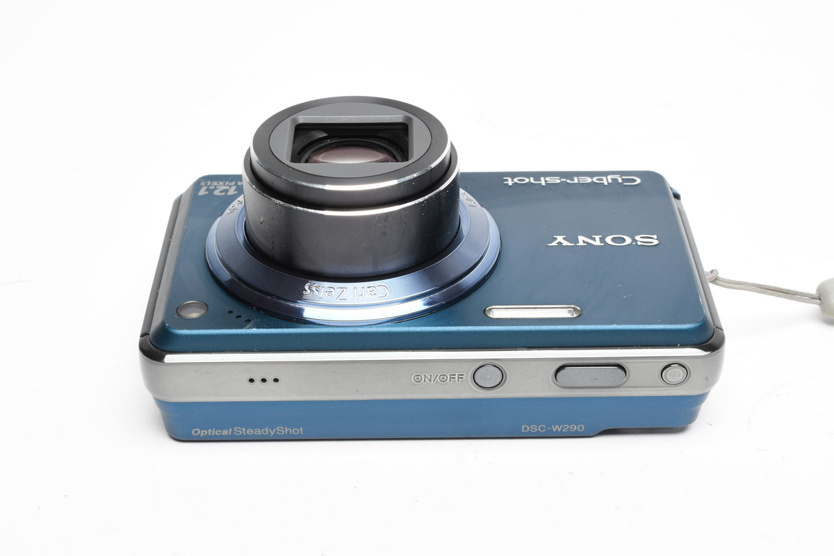 Sony DSC-W290 12.1MP Digital Point&Shoot camera, batt+charger+8GB Pro Duo + Case