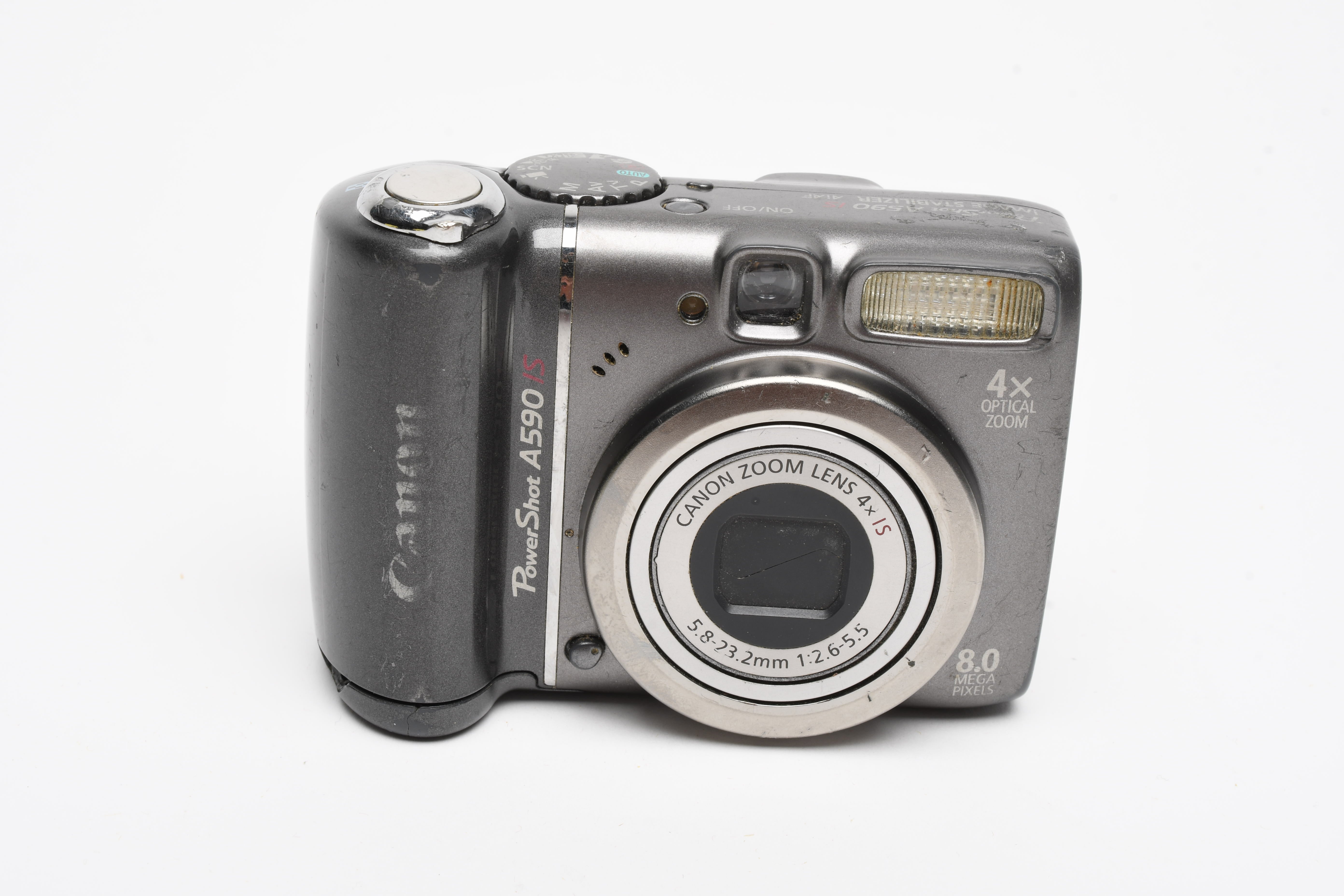 Canon PowerShot A590 8MP Digital Point&Shoot, Bad battery door, works ...