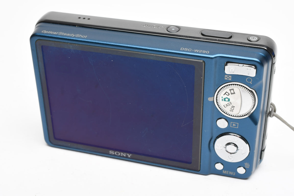 Sony DSC-W290 12.1MP Digital Point&Shoot camera, batt+charger+8GB Pro Duo + Case