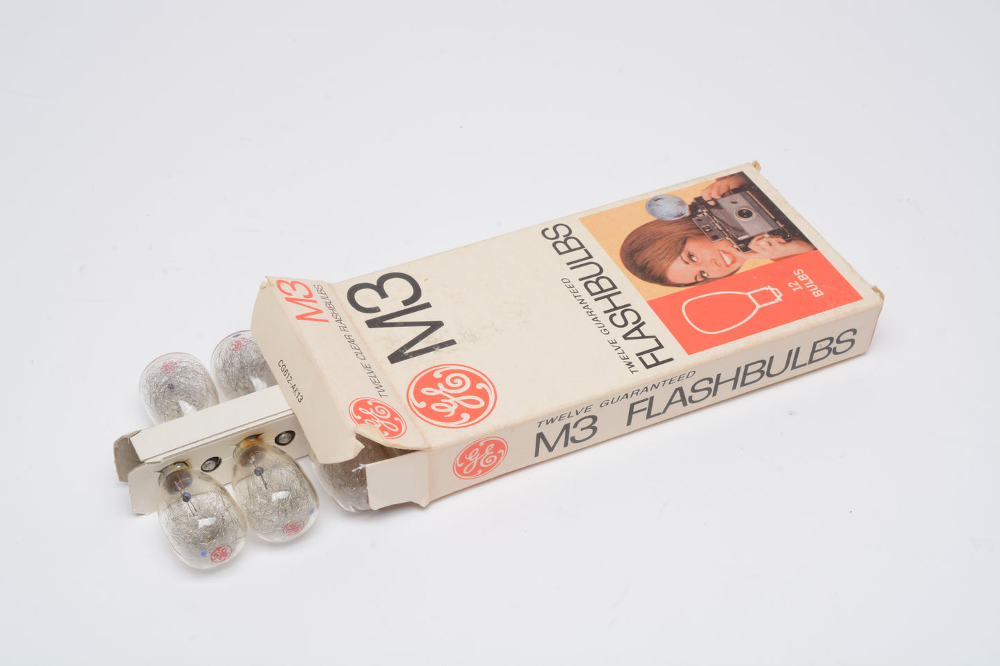 12X GE M3 Flashbulbs (Clear) New