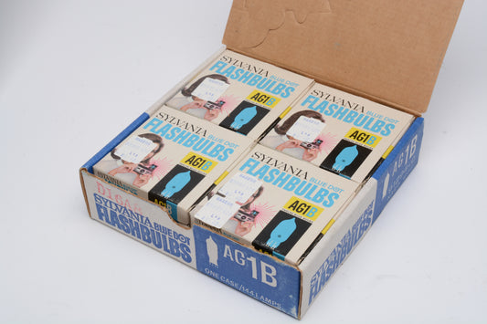 144X Sylvania AG1B Flashbulbs (Blue) New 12 packs of 12 bulbs