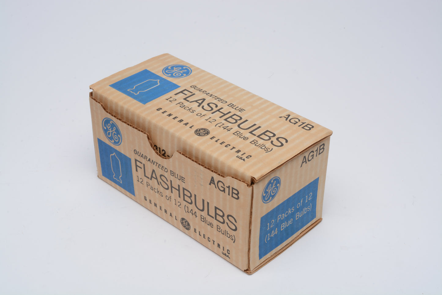 144X GE AG1B Flashbulbs (Blue) New 12 packs of 12 bulbs