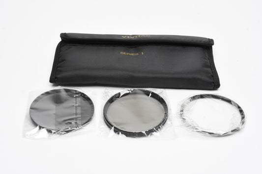 Vivitar 72mm Filter set in pouch:  UV, CPL, ND8 MC HD Series 1