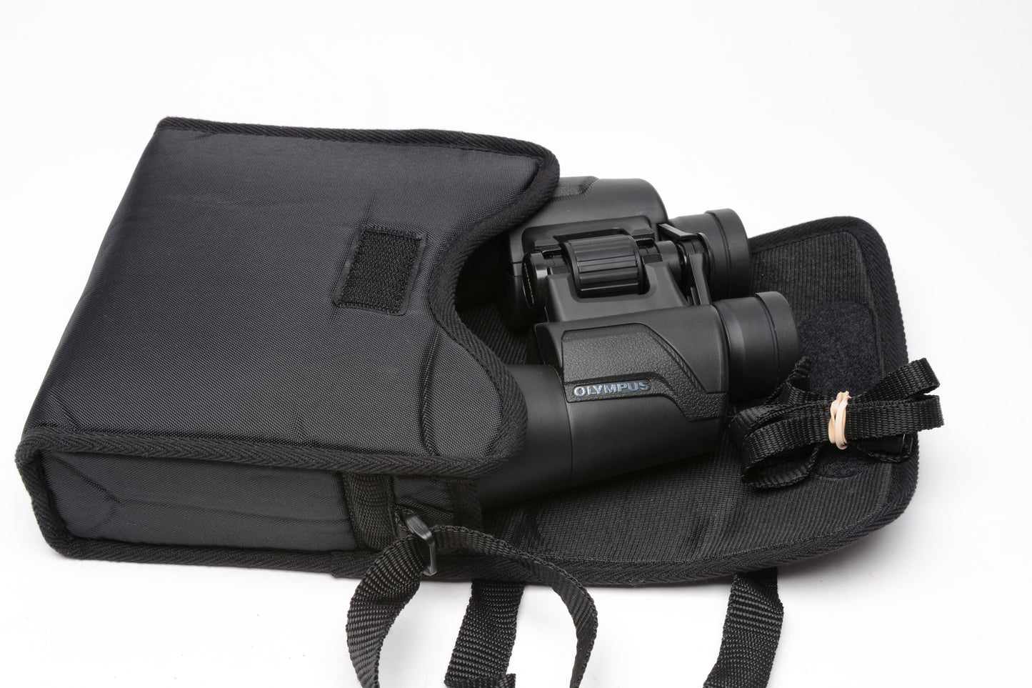 Olympus 10x50 S Binoculars, Case, Caps, Strap, Mint-