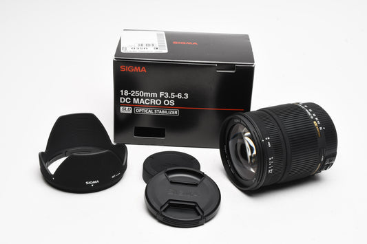 Sigma 18-250mm f3.5-6.3 DC OS HSM Lens for Pentax K Mount Mint Boxed