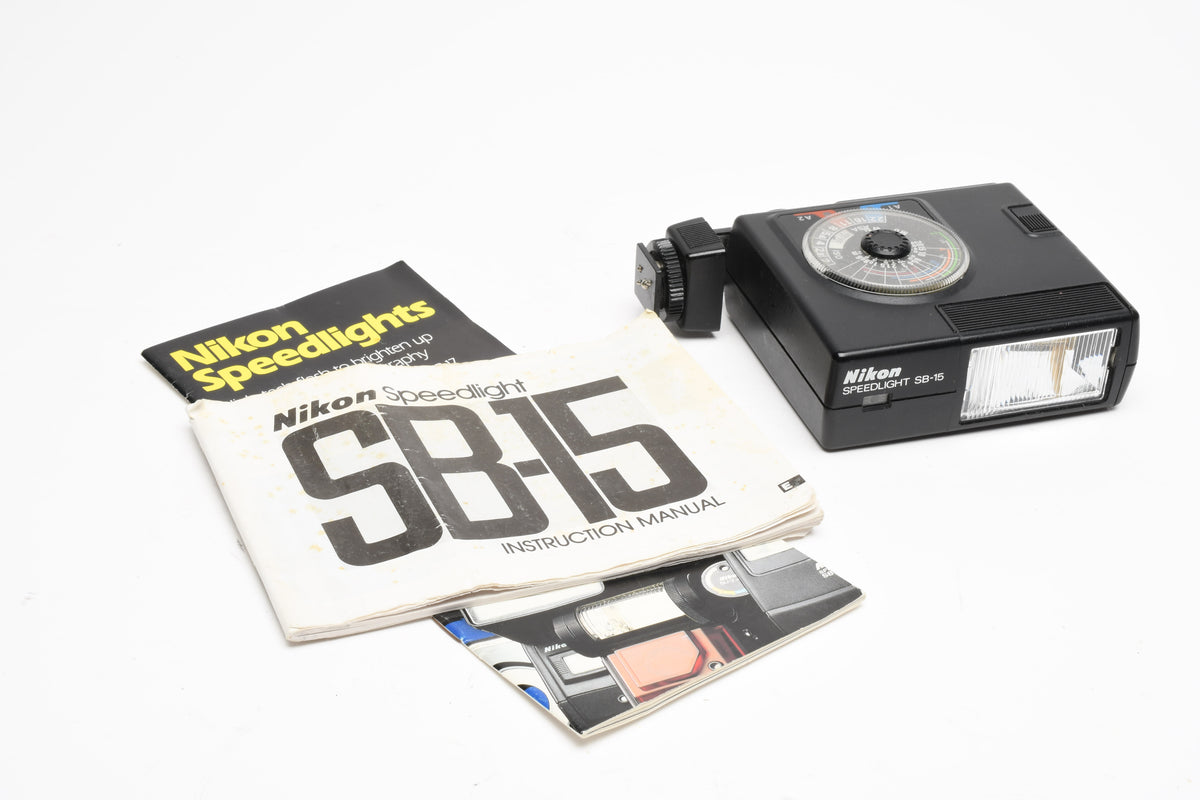 Nikon SB-15 compact flash w/manual & Sales Brochure, works