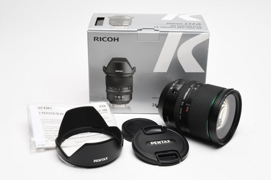 Pentax HD D-FA 24-70mm F2.8 SDM WR ED Lens, Hood, Box, Great!