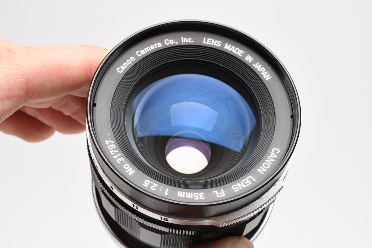 Canon FL 35mm f2.5 Breech Mount Lens, Mint-, Great!