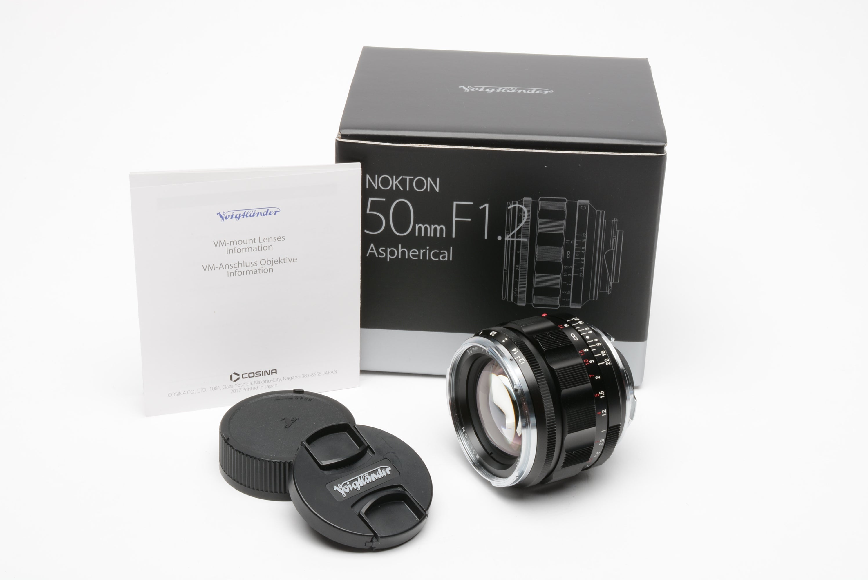 Voigtlander Nokton 50mm F1.2 Aspherical VM for Leica M Mount, Boxed, Mint