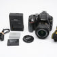 Nikon D5300 DSLR Camera w/AF-S 18-55mm f3.5-5.6 G II VR zoom, 2batts, 33K