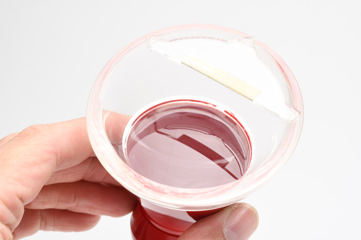 Hakuba Optical scale loupe (Red) in 100ths inches