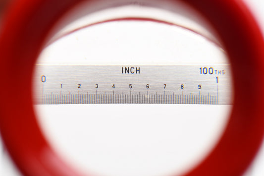 Hakuba Optical scale loupe (Red) in 100ths inches