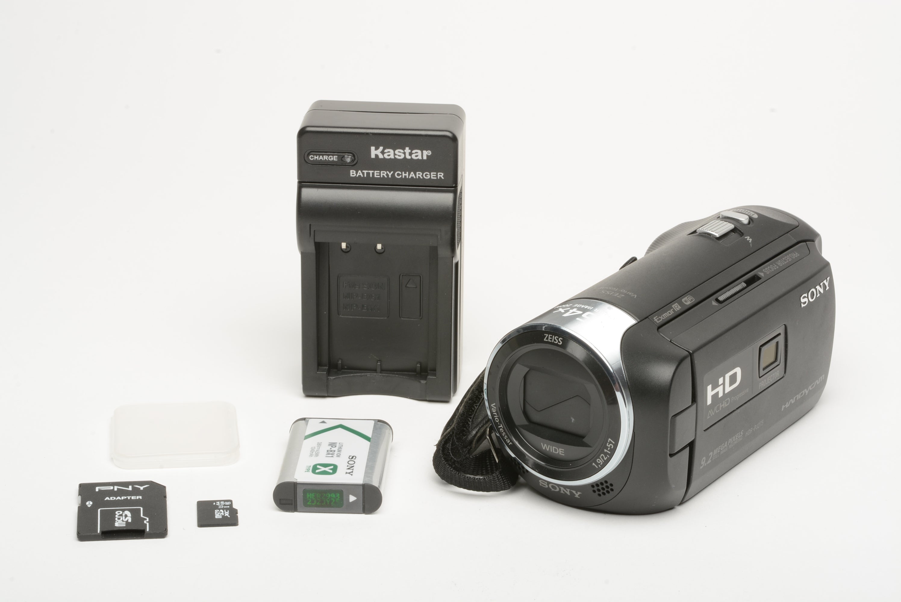 Sony HDR-PJ275 8GB Camcorder w/Built-in Projector, batt+charger+