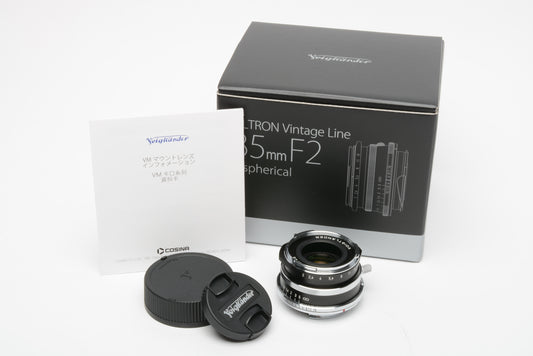Voigtlander Ultron 35mm F2 Aspherical VM for Leica M Mount, Boxed, Mint