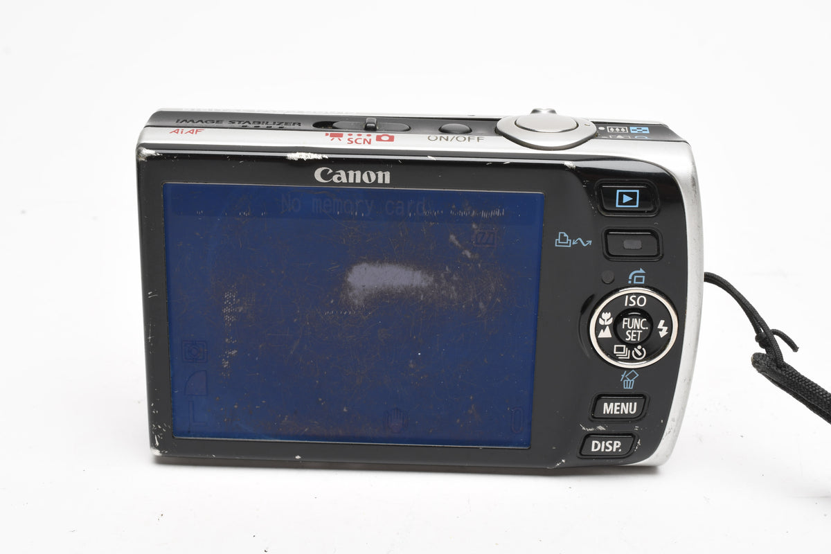 Canon IXUS 860 IS 8MP Digital Point&Shoot w/2X batts+charger+case++