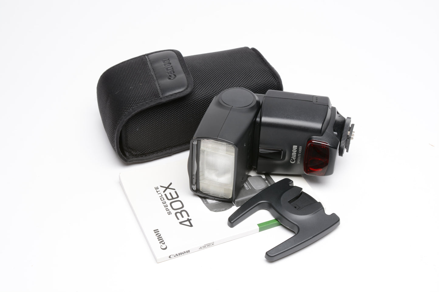 Canon 430EX Speedlite Flash, clean condition, tested w/Case+Stand+Manual