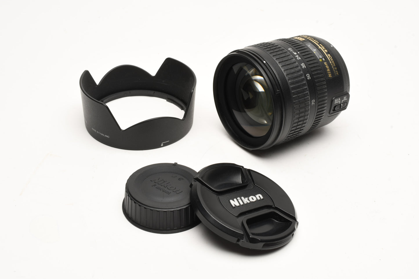 Nikon AF-S Nikkor 18-70mm 1:3.5-4.5 G ED DX IF w/Caps+hood, Mint-