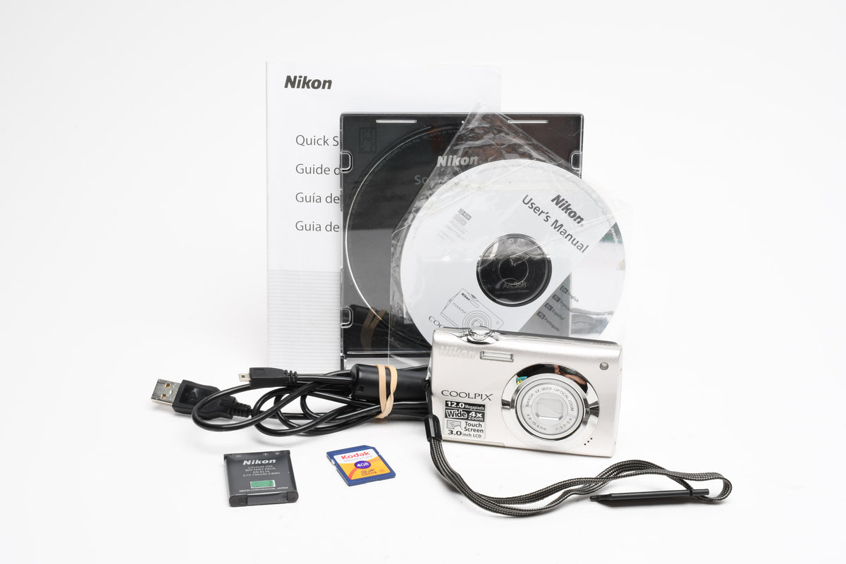 Nikon Coolpix S4000 12MP Digital Point&Shoot, Wide zoom, Tested, Clean!