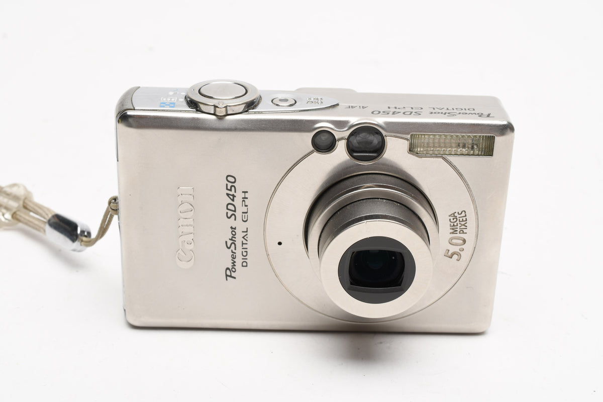 Canon PowerShot SD450 5MP Digital Point&Shoot w/2X batts+charger+case++
