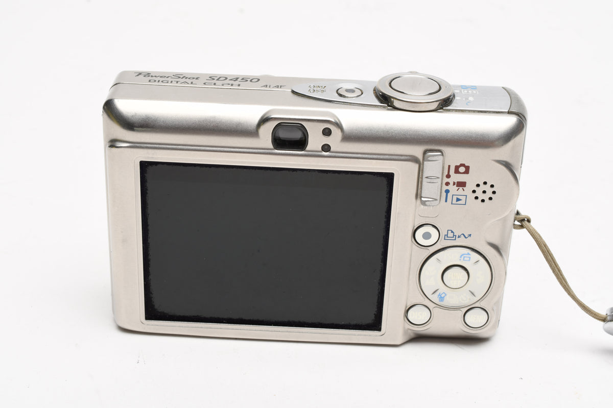 Canon PowerShot SD450 5MP Digital Point&Shoot w/2X batts+charger+case++