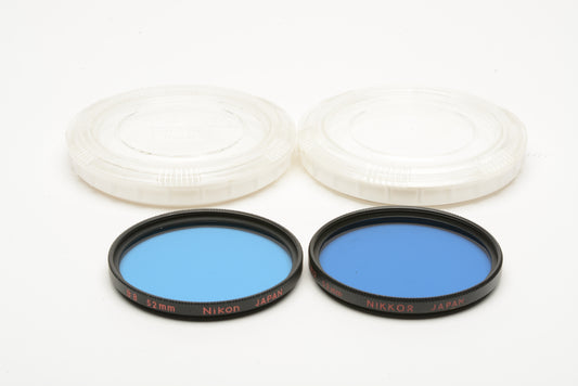 Set of 2 Nikon color correction B8 and B12 Blue filters in jewel cases