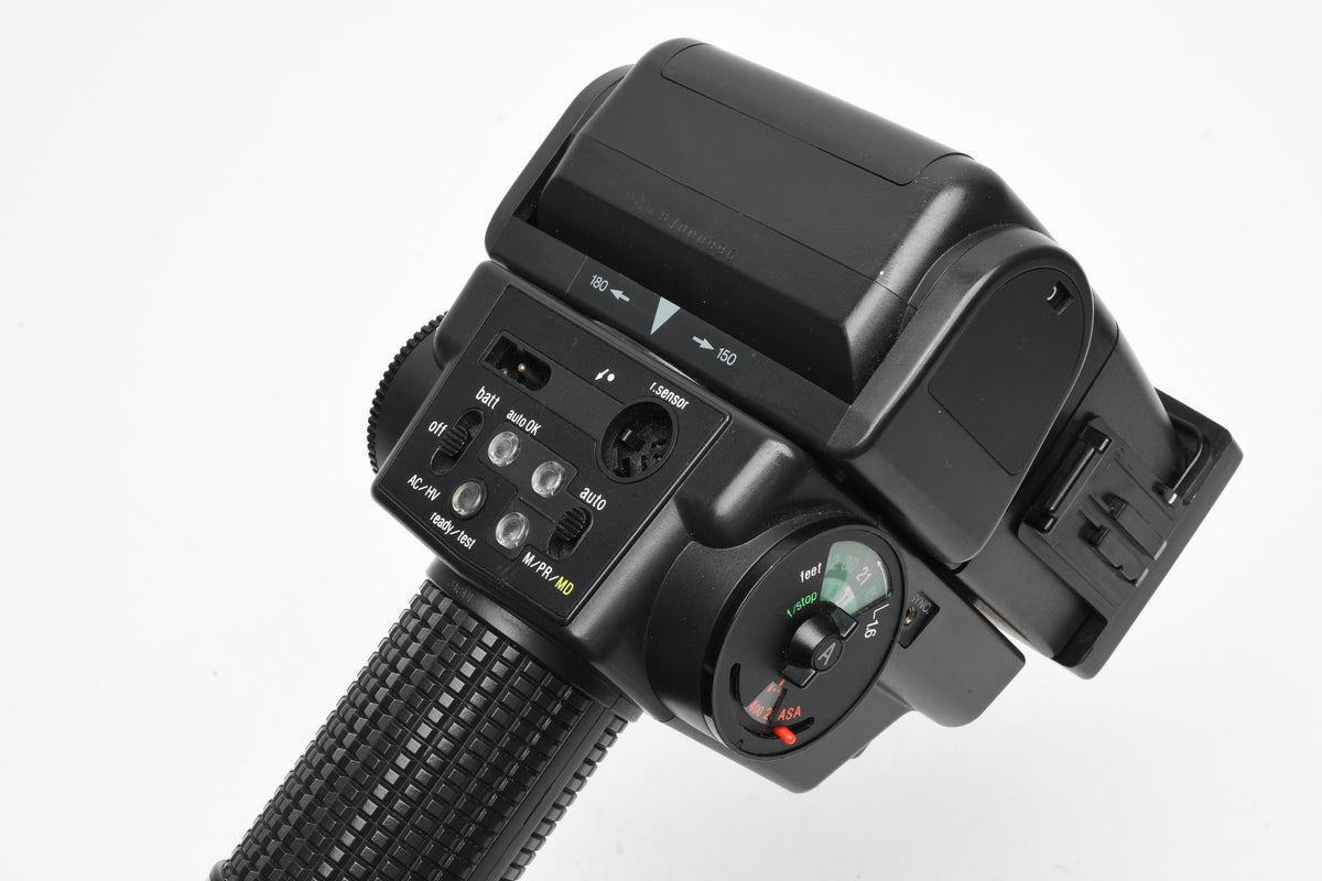 Sunpak Auto 522 Handle mount flash 35mm bracket, Sync, tested, great