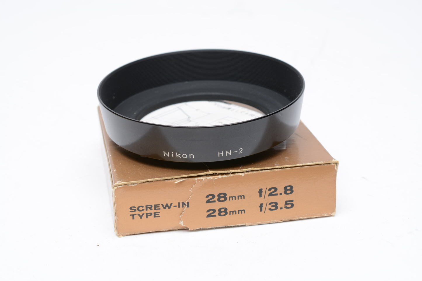 Nikon HN-2 metal lens hood, Nice, genuine, clean, boxed, Mint-