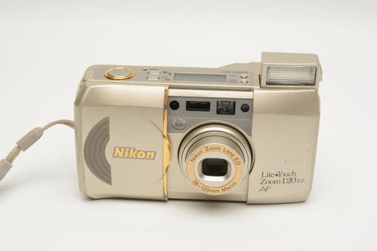 Nikon AF Lite Touch zoom 120ED 35mm Point&Shoot w/38-120mm zoom, Tested