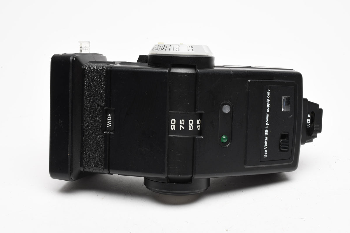 Vivitar Zoom Thyristor 285HV Flash w/Sync cord, Diffuser, Tested, Great!