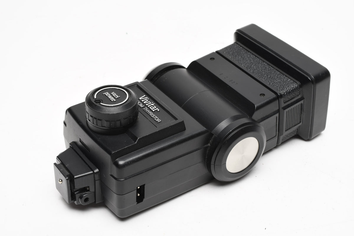 Vivitar Zoom Thyristor 285HV Flash w/Sync cord, Diffuser, Tested, Great!