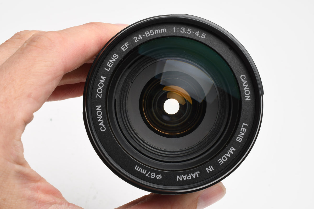 Canon EF 24-85mm f3.5-4.5 USM  compact zoom lens, caps, UV, Hood, Great!