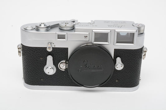 Leica M3 SS Chrome body, Fully CLA'd, 6M warranty, cap, clean, works great