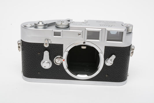 Leica M3 SS Chrome body, Fully CLA'd, 6M warranty, cap, clean, works great