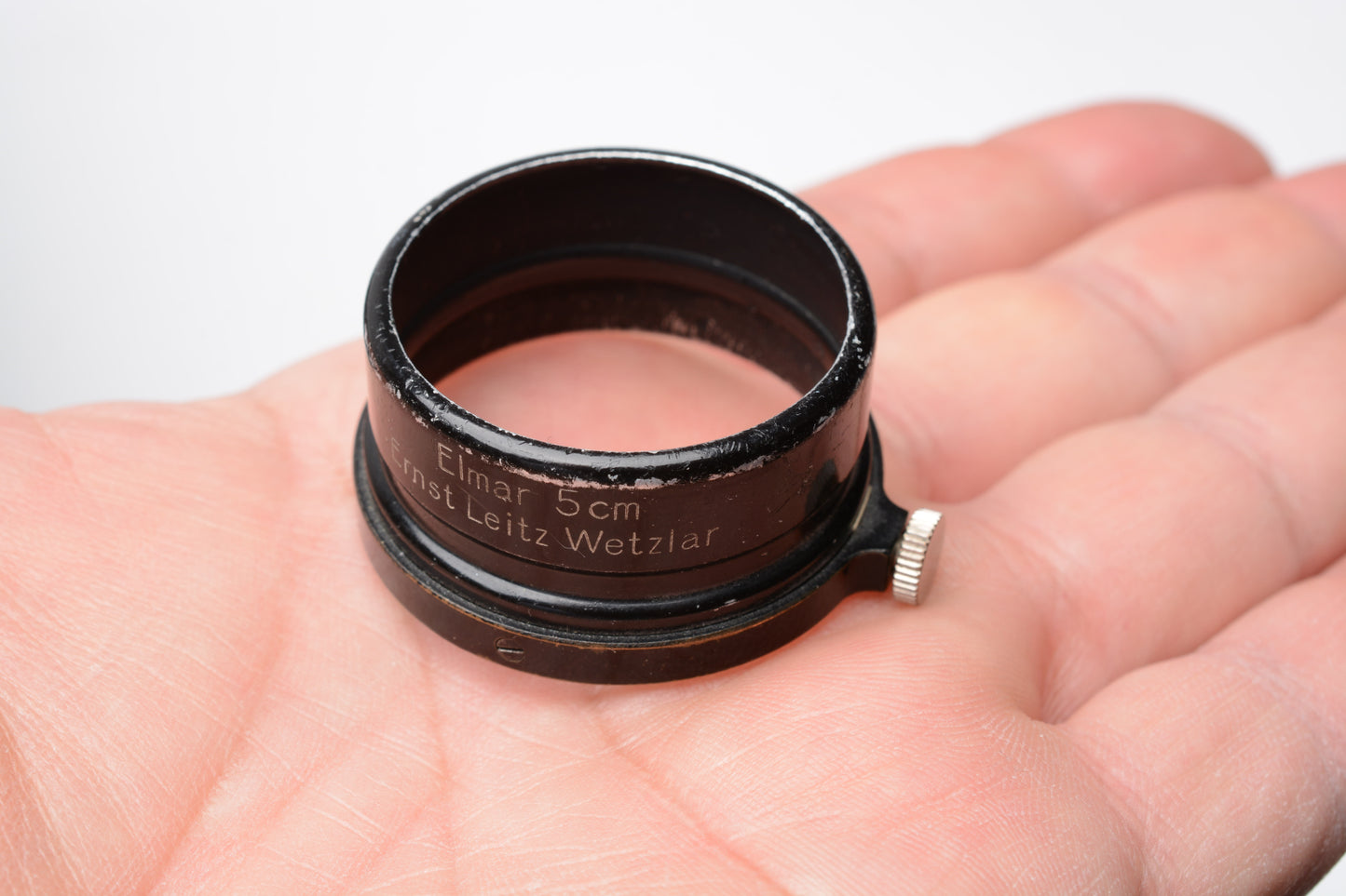 Leica Leitz FISON lens hood for Elmar 5cm 50mm f/3.5 lens, Black, nice