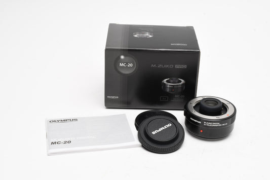 OM System Olympus M.Zuiko Digital MC-20 2X Teleconverter Mint