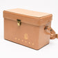 Revere Vintage tan leather case ~8.5 x 5.5 x 4.5", Nice