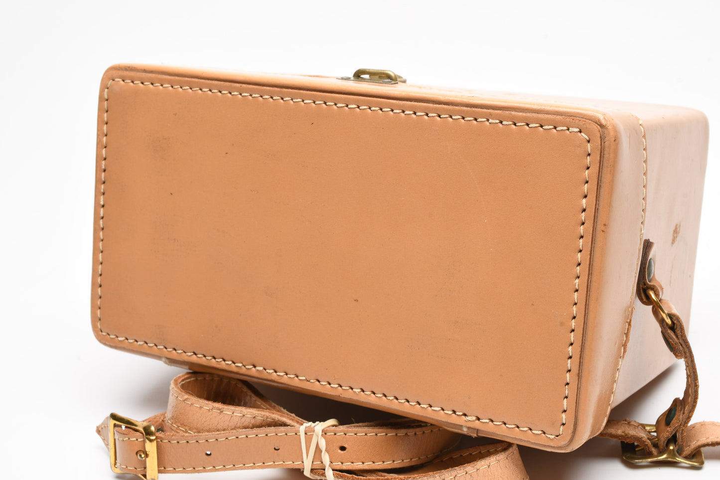 Revere Vintage tan leather case ~8.5 x 5.5 x 4.5", Nice